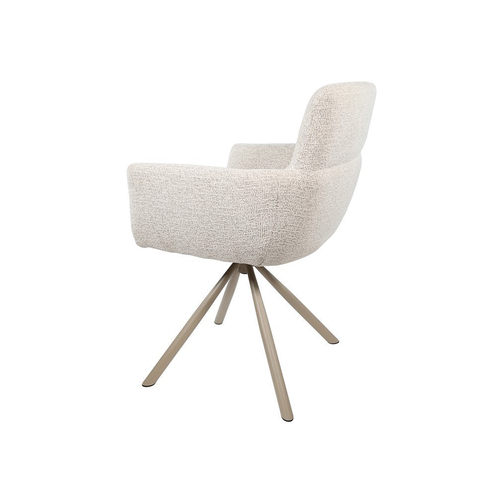 Armstoel Harry – taupe draaipoot 360 – Present – Champagne 120 – afbeelding 2