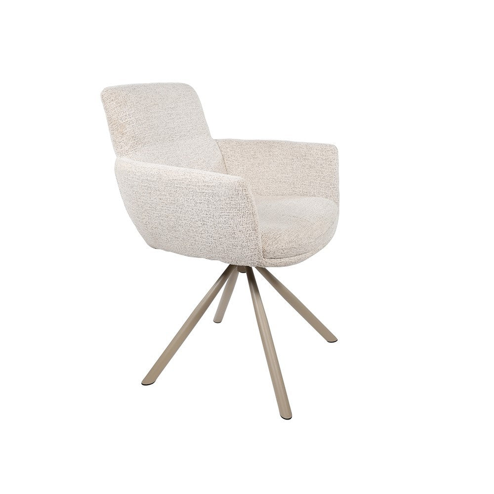 Armstoel Harry – taupe draaipoot 360 – Present – Champagne 120 – afbeelding 4