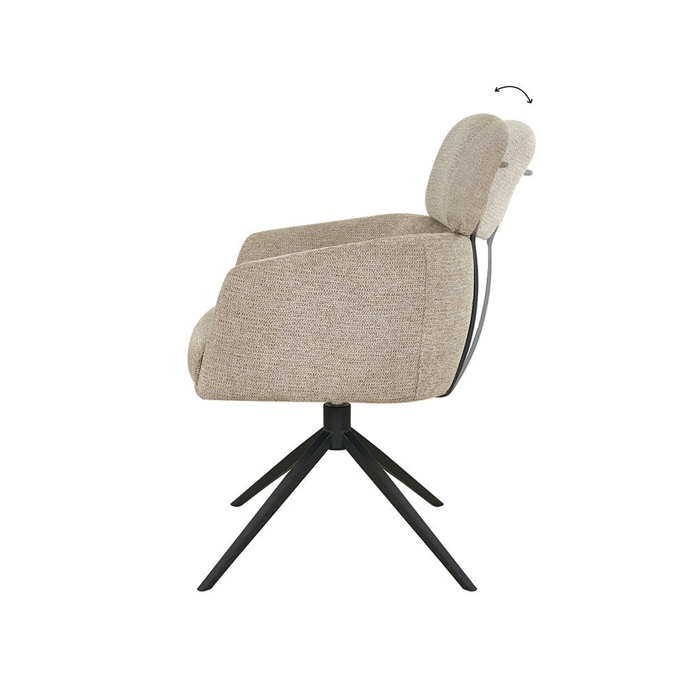 Armstoel Kelly – draaipoot 360ARS – Aragon – Sand 20 – afbeelding 3