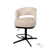 Barstoel Bruce – draaipoot 360 – Cremona – Natural 02
