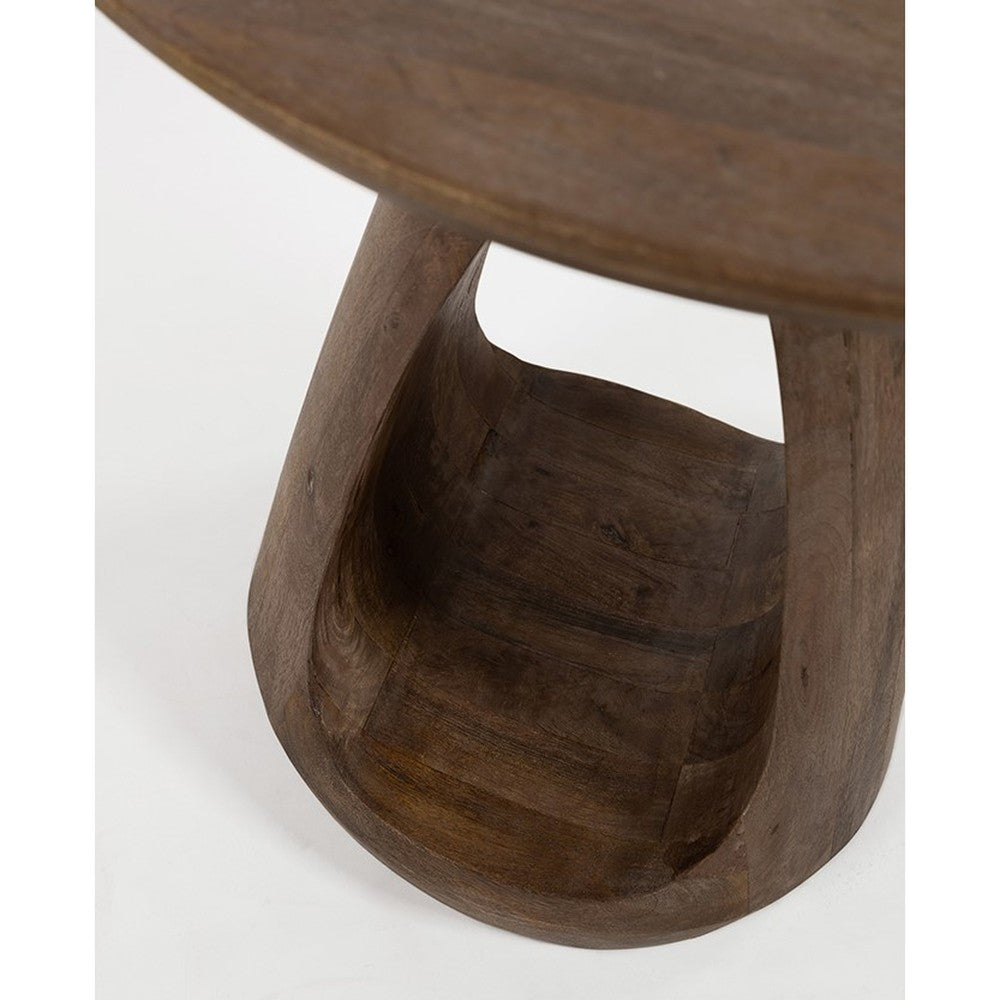 Bijzettafel Bremen Ø50, H50, Mango Matt Walnut – afbeelding 4
