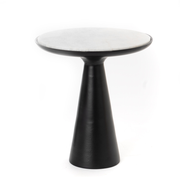 Bijzettafel Essy Zwart Marmer & metaal 45 cm