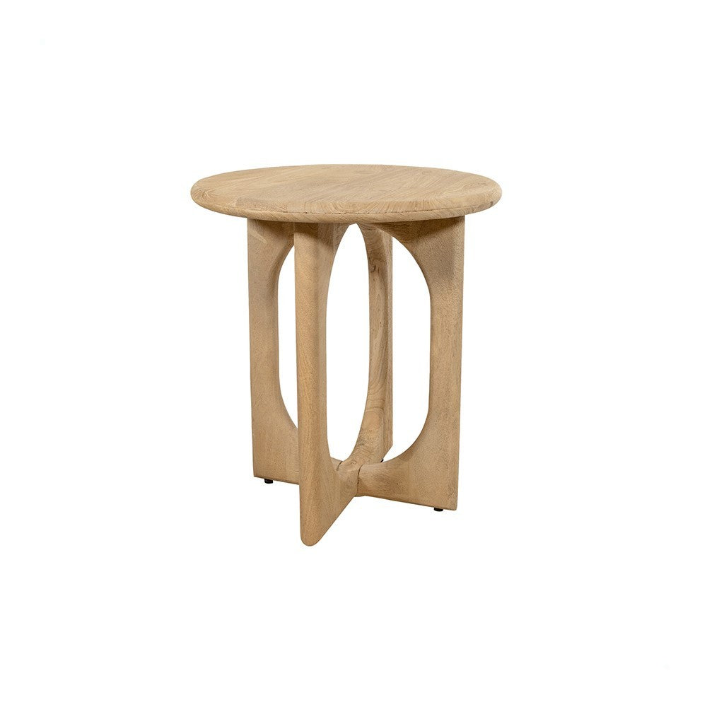 Bijzettafel Ø50, Acacia Groovy Natural