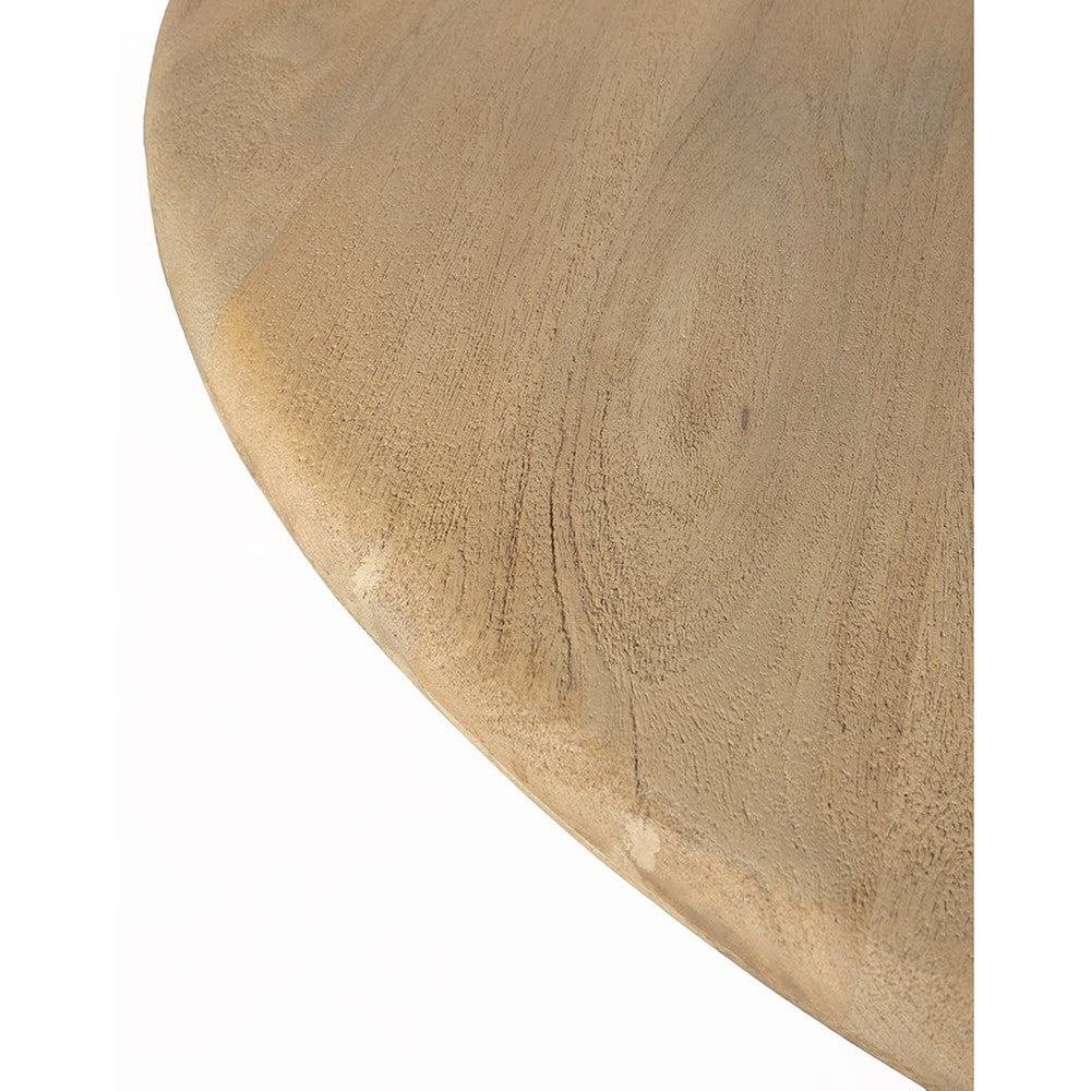 Bijzettafel Ø50, Acacia Groovy Natural – afbeelding 4