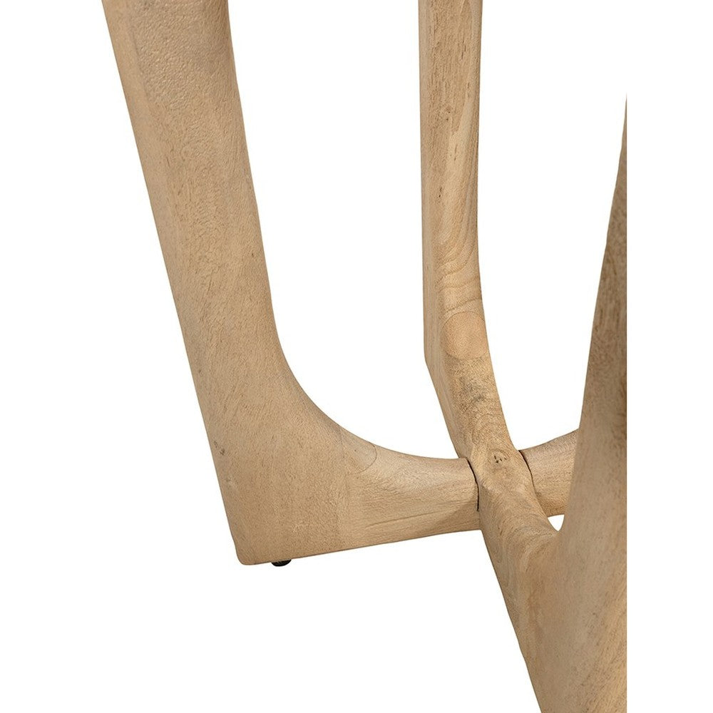 Bijzettafel Ø50, Acacia Groovy Natural – afbeelding 5