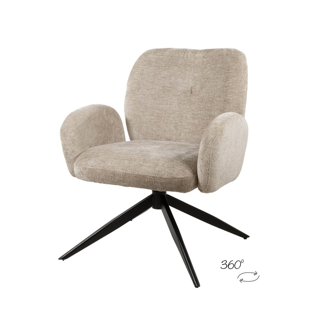 Bobby draaifauteuil 360 - Perfect Harmony - Ivory 02