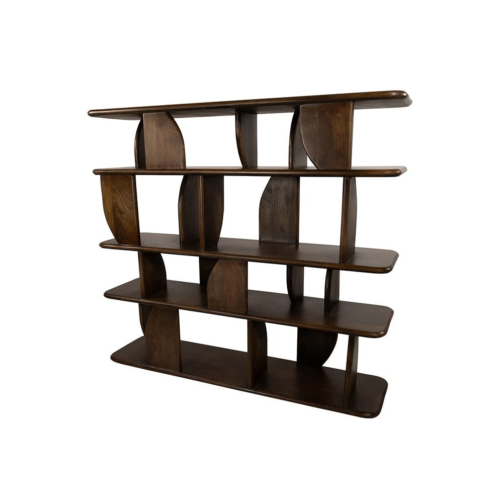 Boekenkast Oregano 140, Mango Brown Walnut