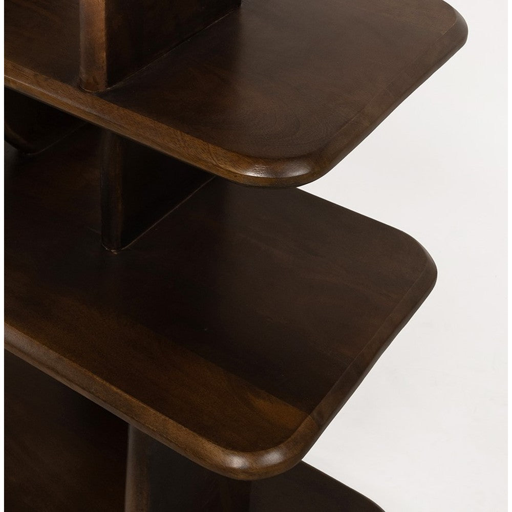 Boekenkast Oregano 140, Mango Brown Walnut – afbeelding 3