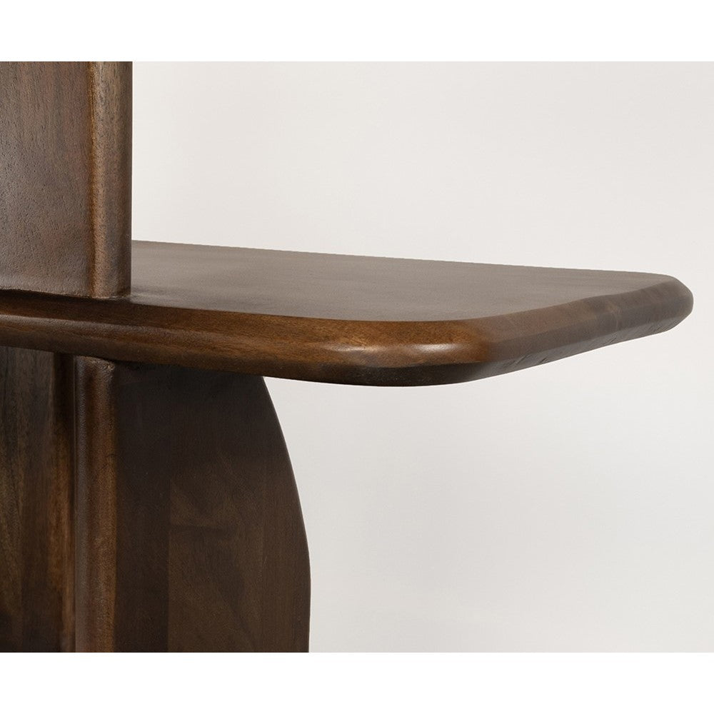 Boekenkast Oregano 140, Mango Brown Walnut – afbeelding 4