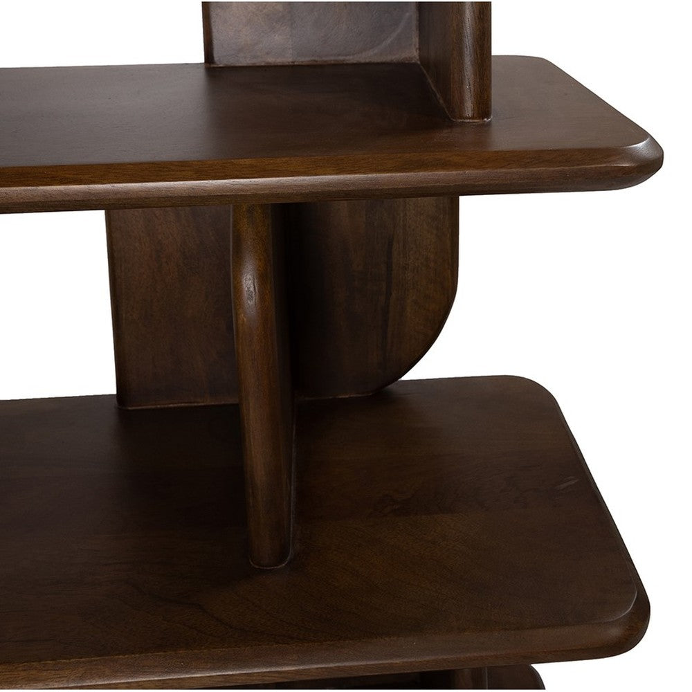 Boekenkast Oregano 90, Mango Brown Walnut – afbeelding 3