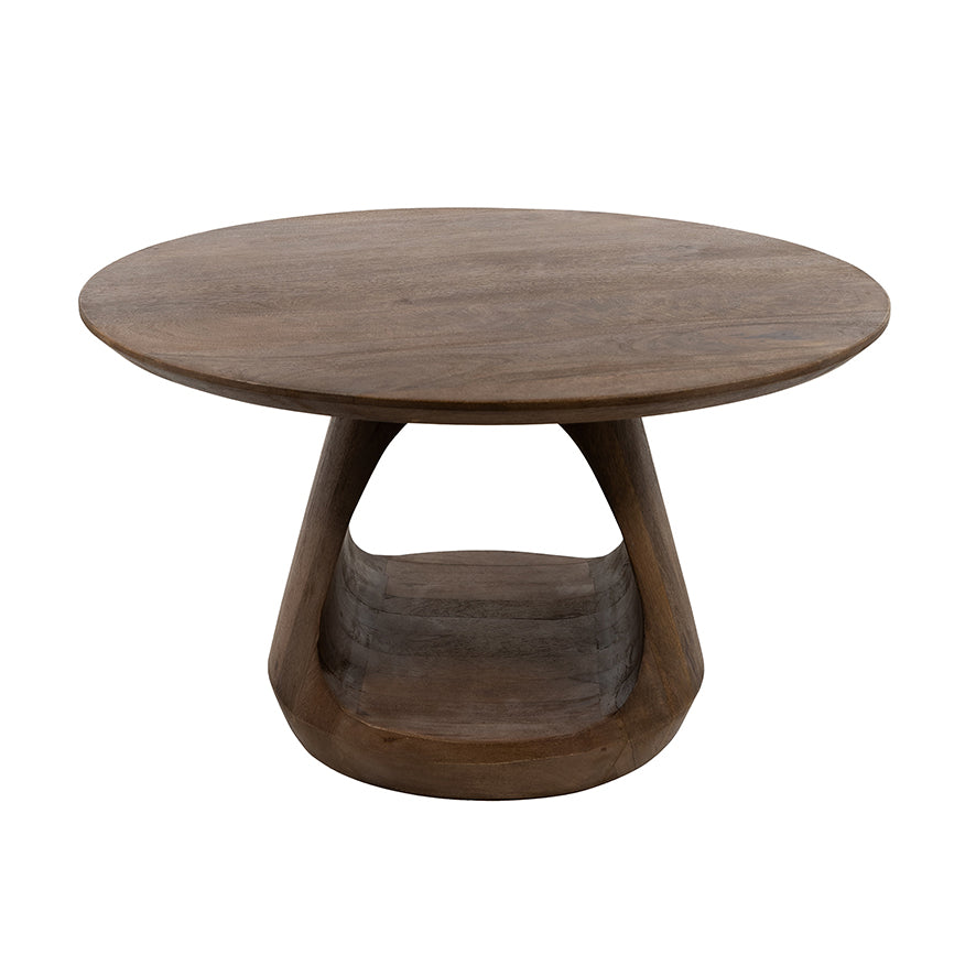 Bremen salontafel Ø70, H38, Brown Walnut