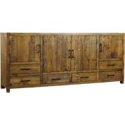 Brent Dressoir 200 cm — Massief gerecycled reclaim hout — De Friese Meubeljongens
