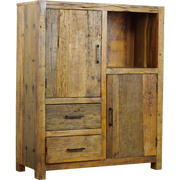 Brent Kabinet 120 cm — Massief gerecycled reclaim hout — De Friese Meubeljongens