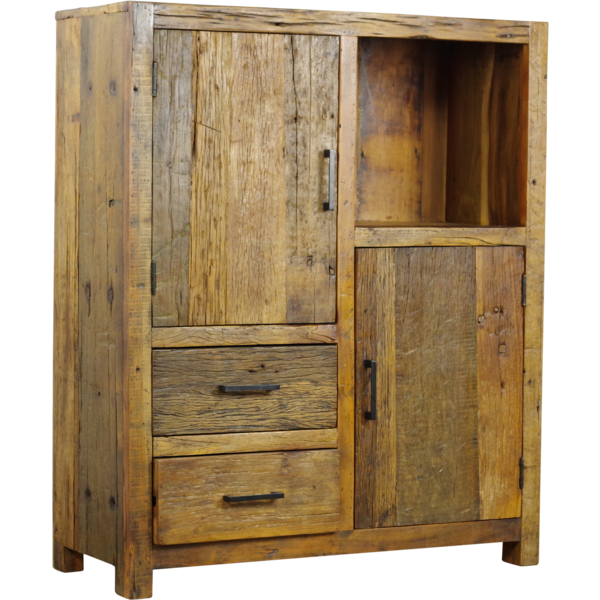 Brent Kabinet 120 cm — Massief gerecycled reclaim hout — De Friese Meubeljongens