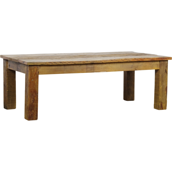 Brent Salontafel 130x65 cm — Massief gerecycled reclaim hout — De Friese Meubeljongens