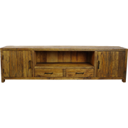 Brent TV-meubel 200 cm — Massief gerecycled reclaim hout — De Friese Meubeljongens