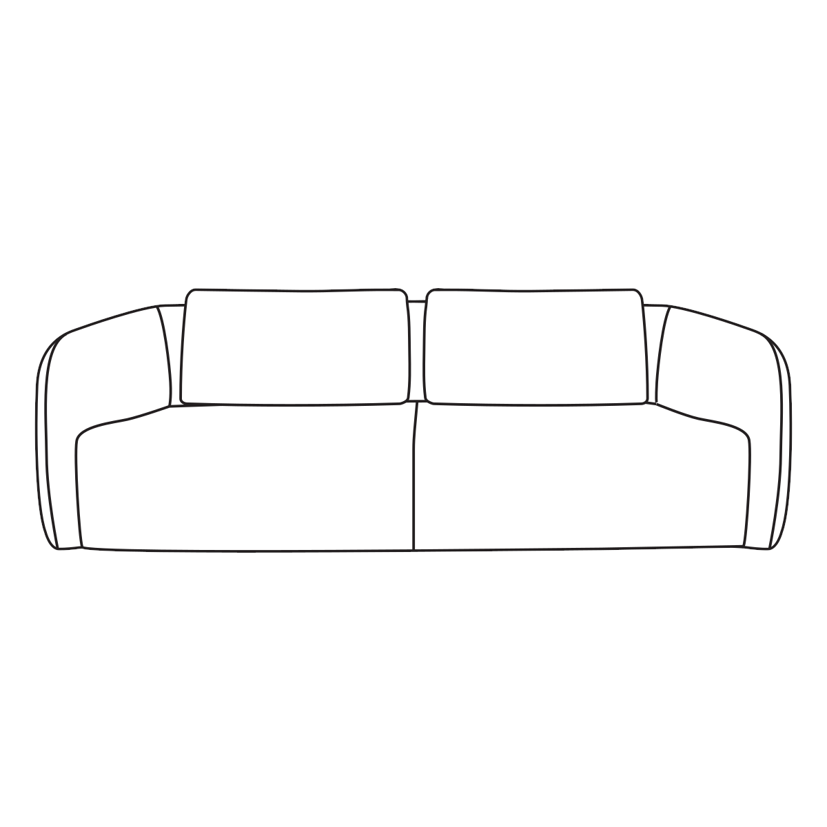 CLOUD 3-zits sofa - Raven 22