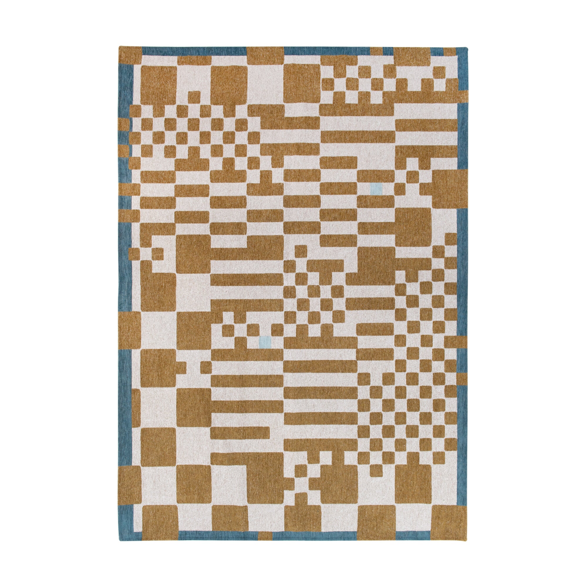 Vloerkleed Craft Chess Oker - vlak
