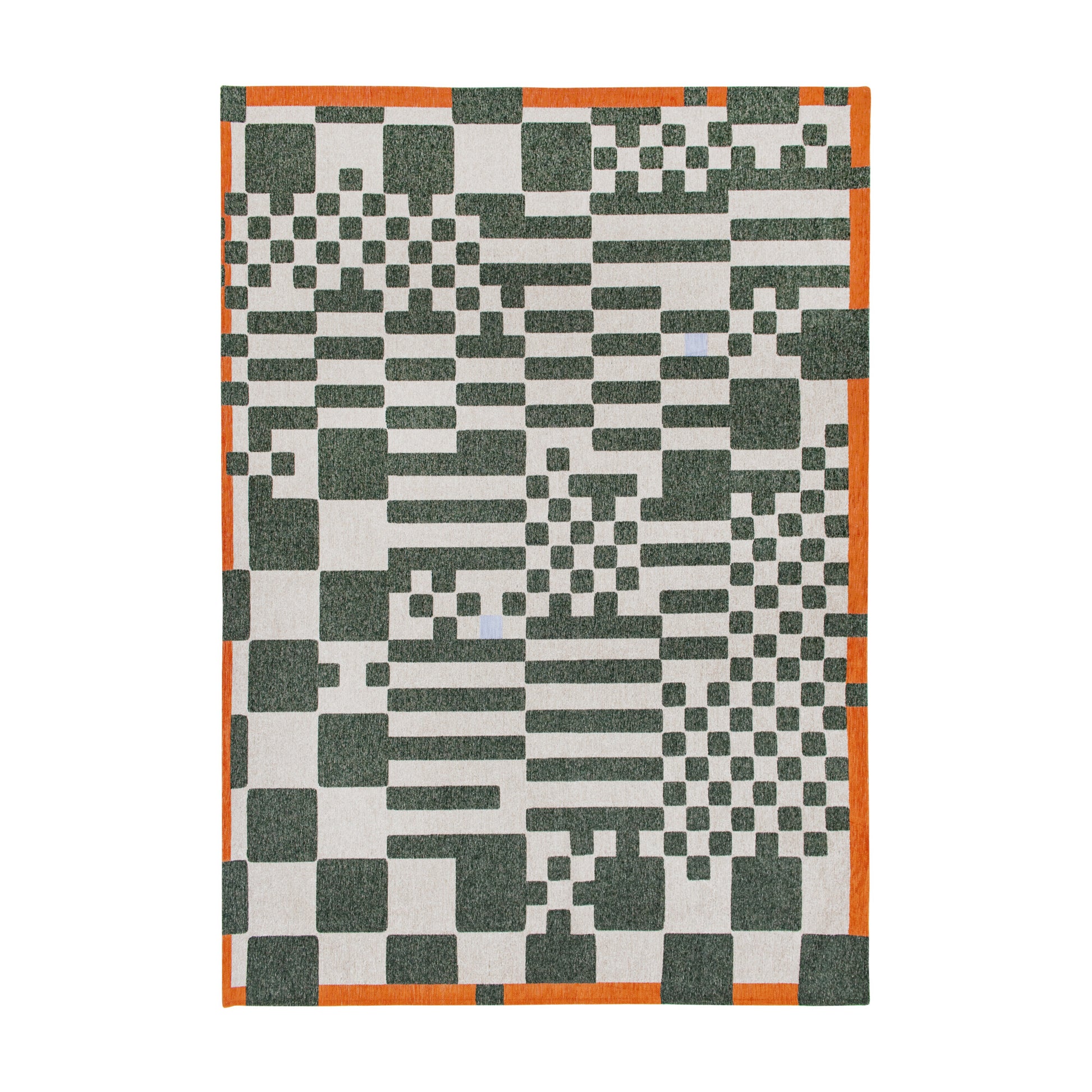 Vloerkleed Craft Chess Groen - vlak