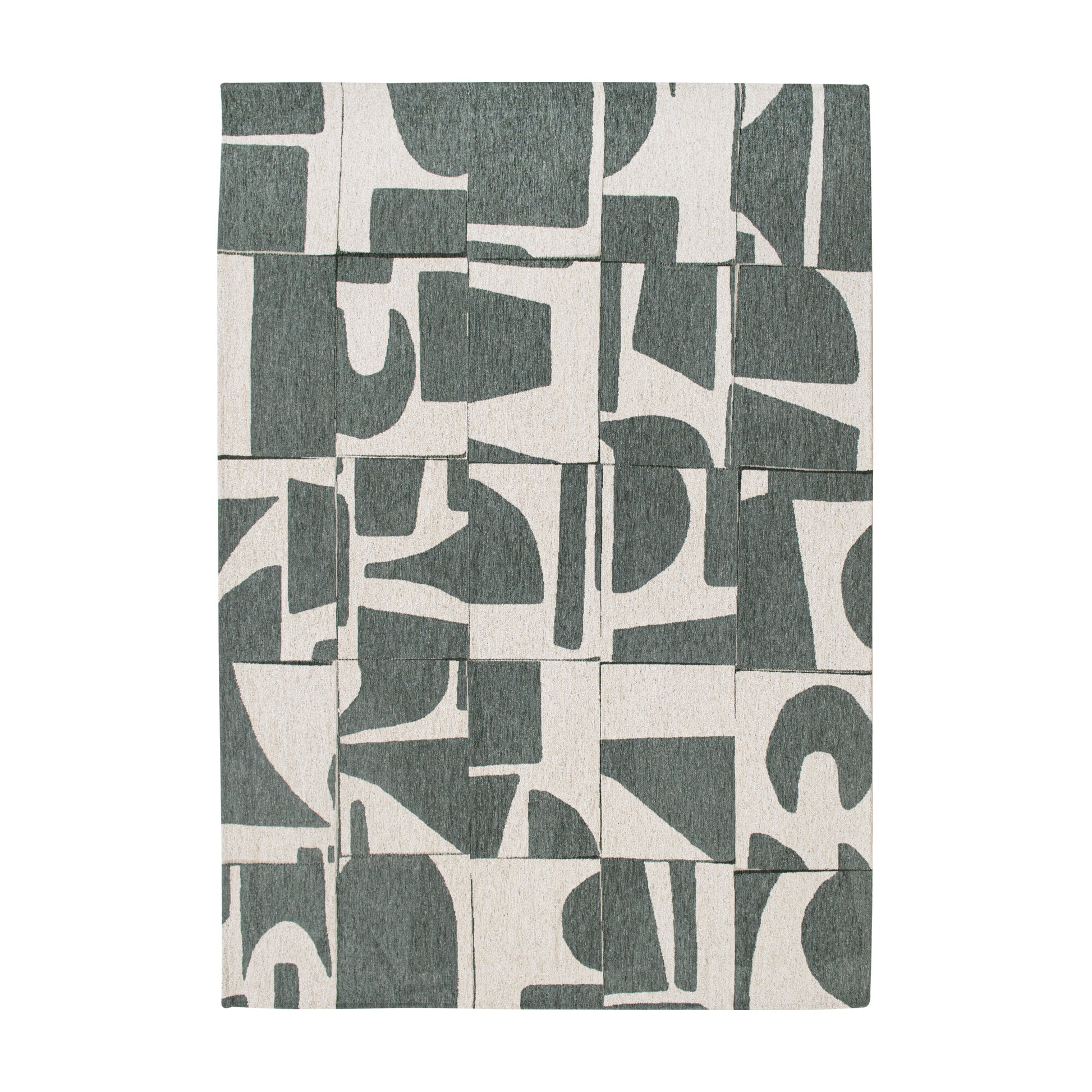 Vloerkleed Craft Papercut Zeegroen - vlak