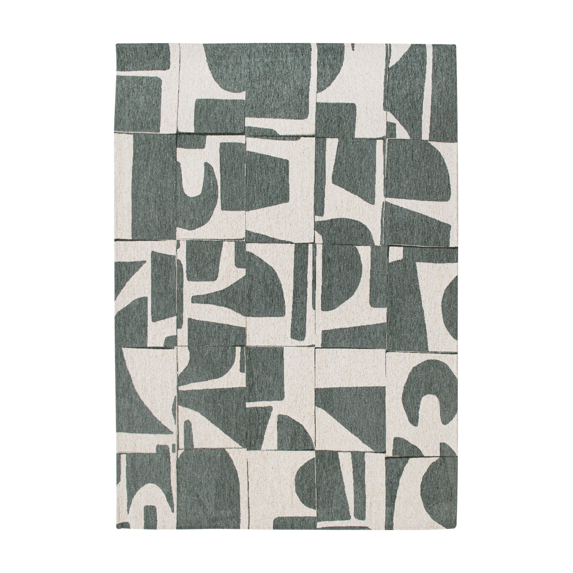 Vloerkleed Craft Papercut Zeegroen - vlak