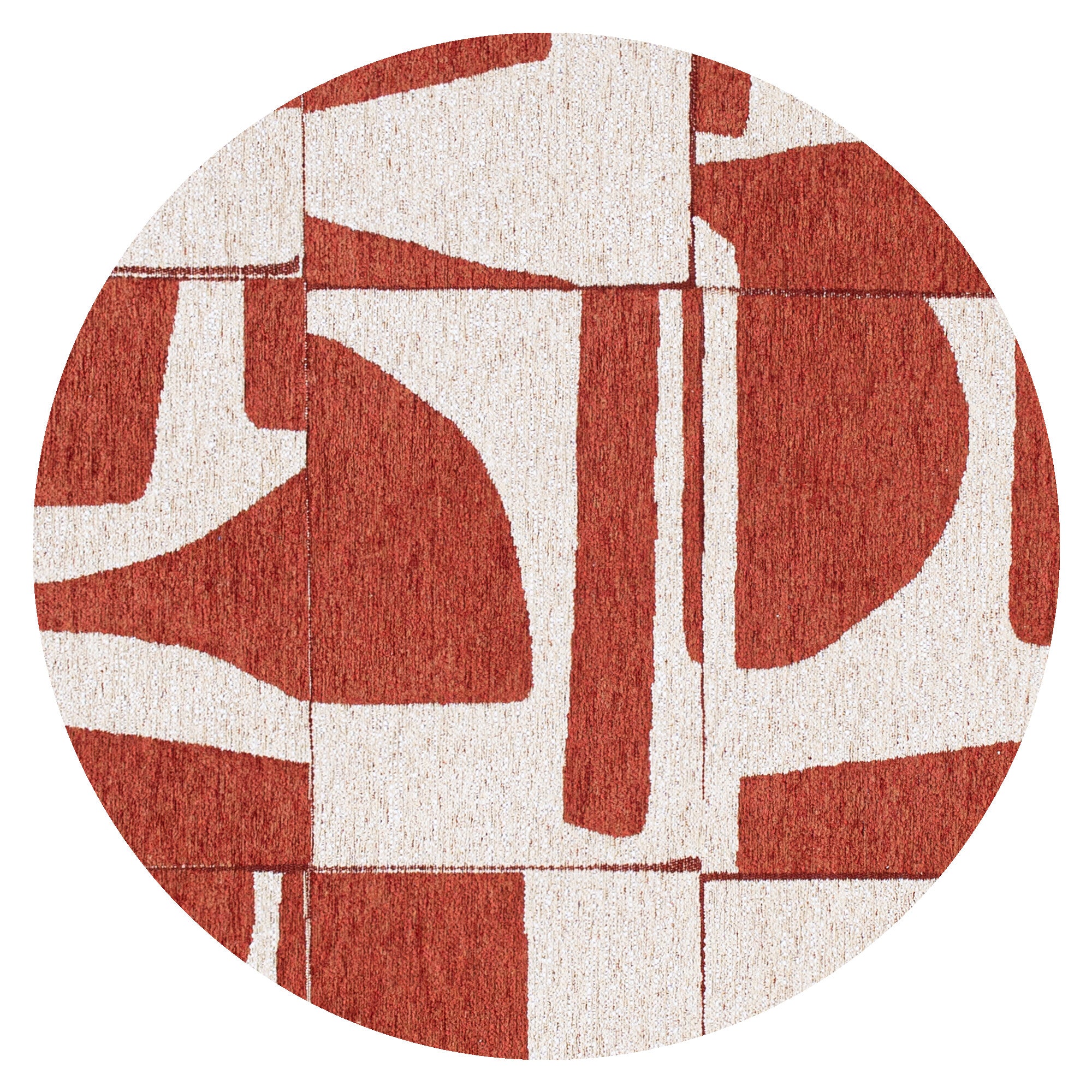 Vloerkleed Craft Papercut Roest - rond