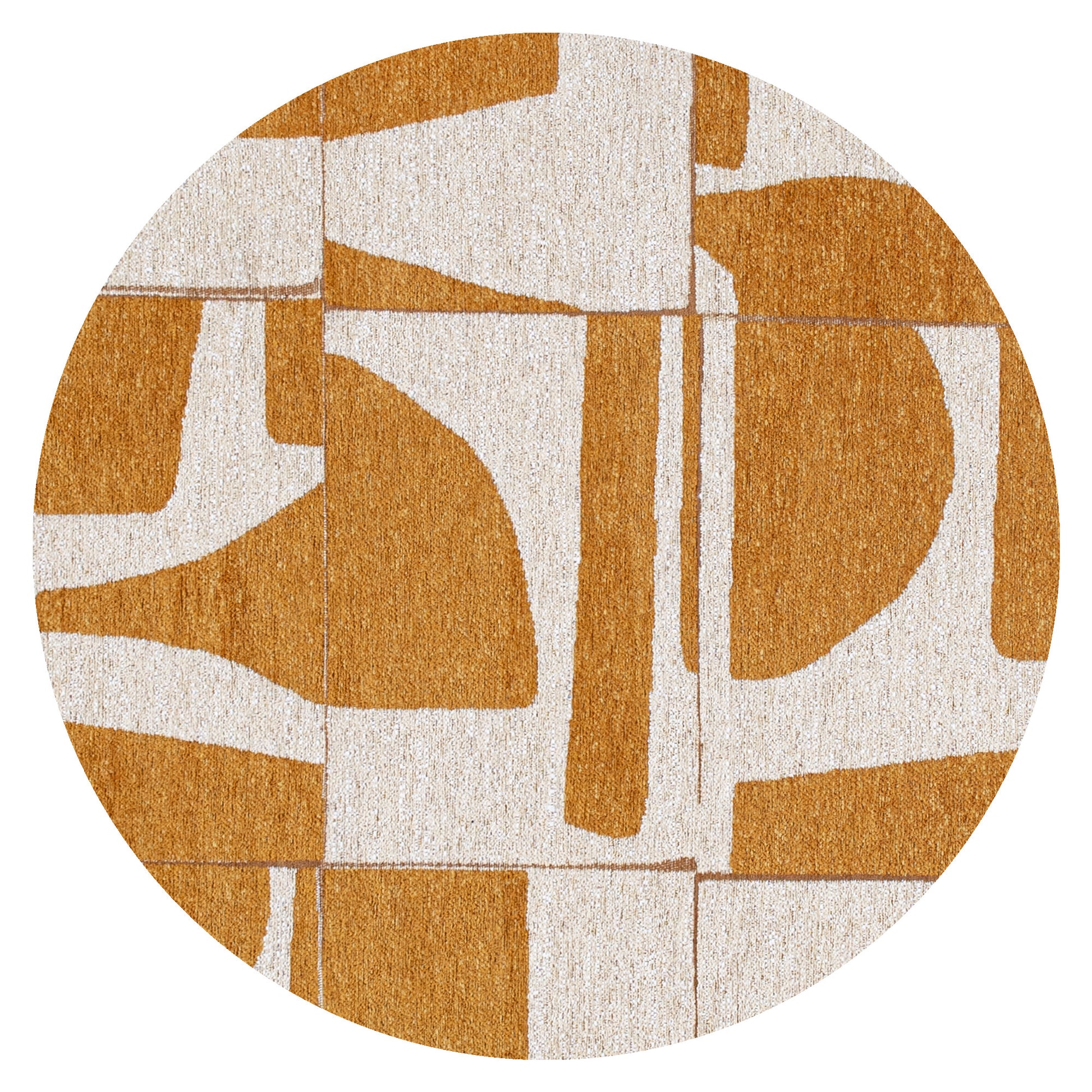 Vloerkleed Craft Papercut Curry - rond