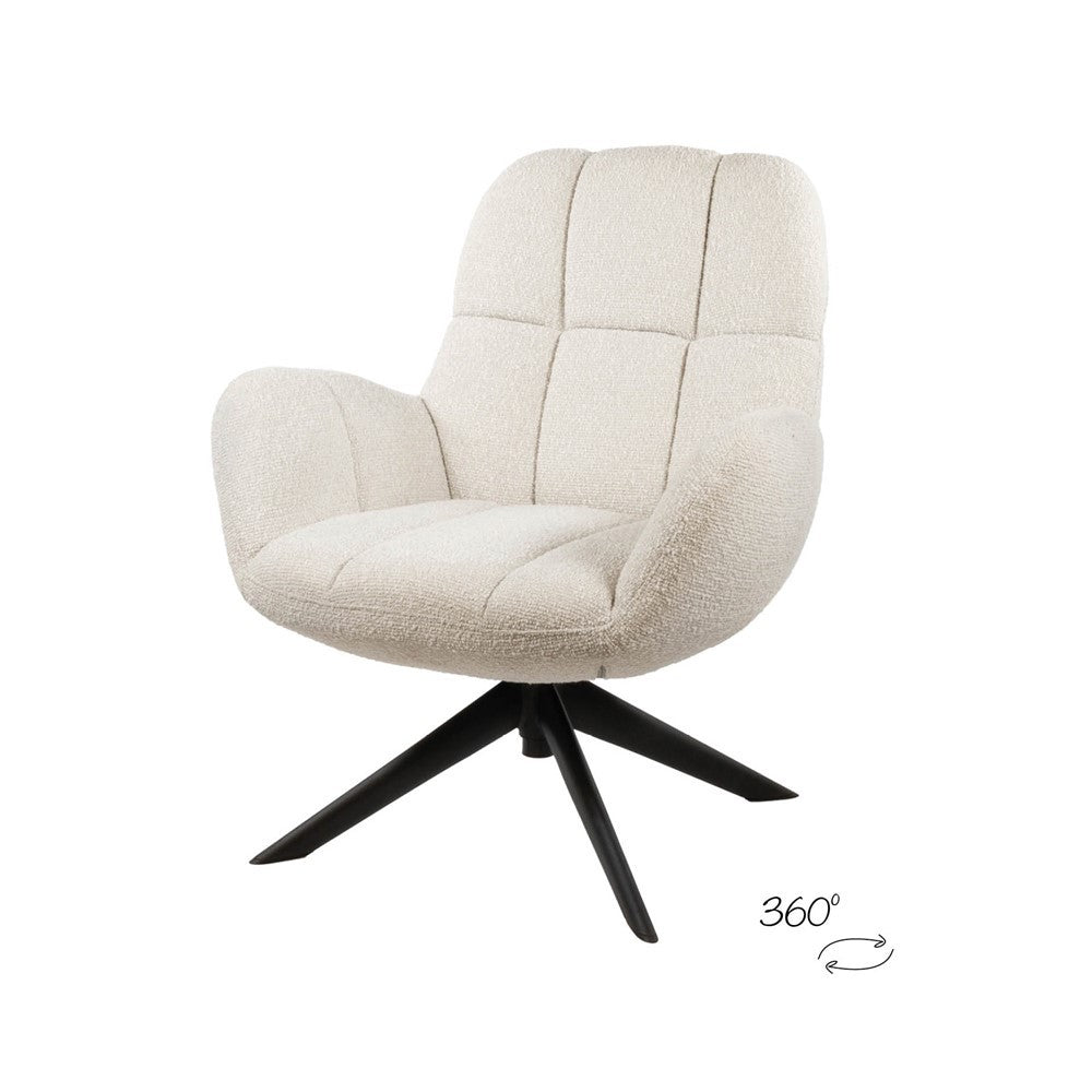 Draaifauteuil Elvis 360 – Monet – Pearl 0855