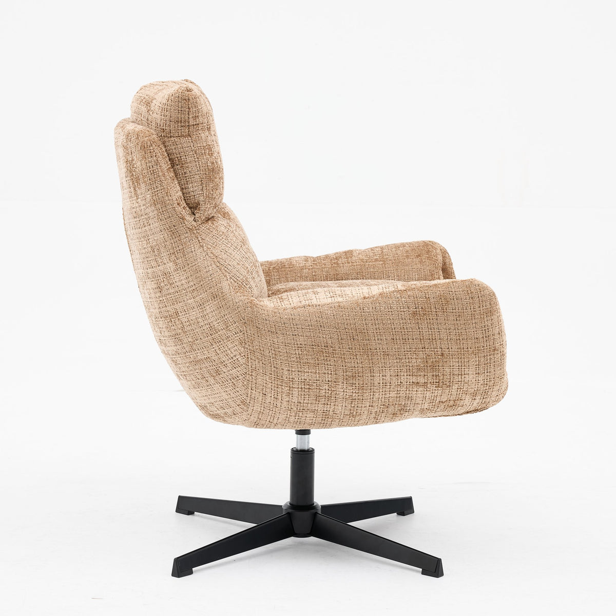 Draaifauteuil Janna cinnamon zijaanzicht