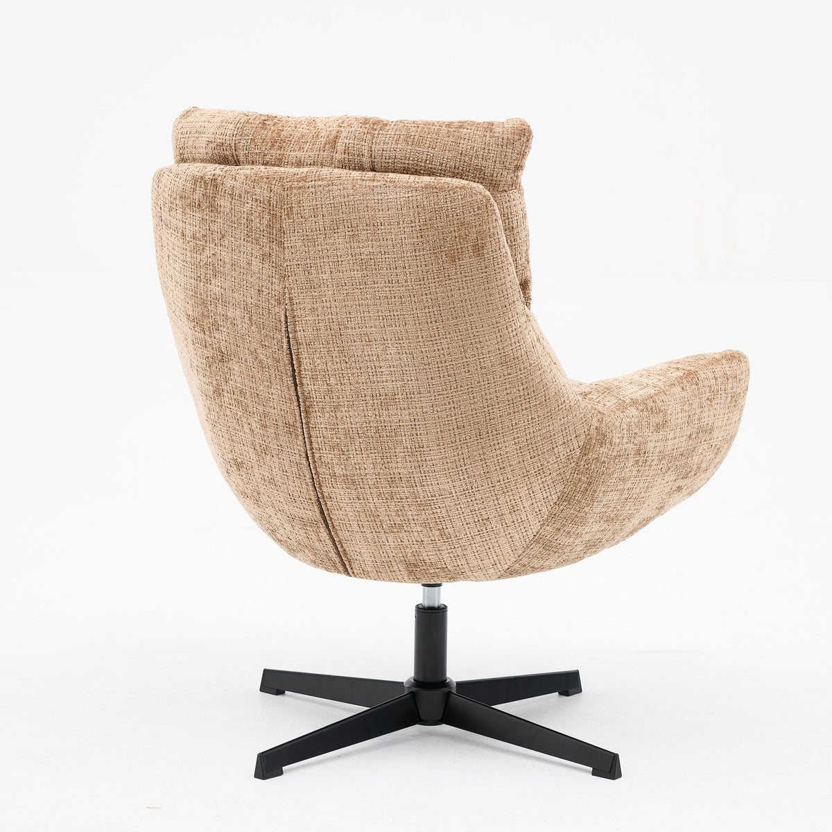 Draaifauteuil Janna cinnamon schuin achteraanzicht