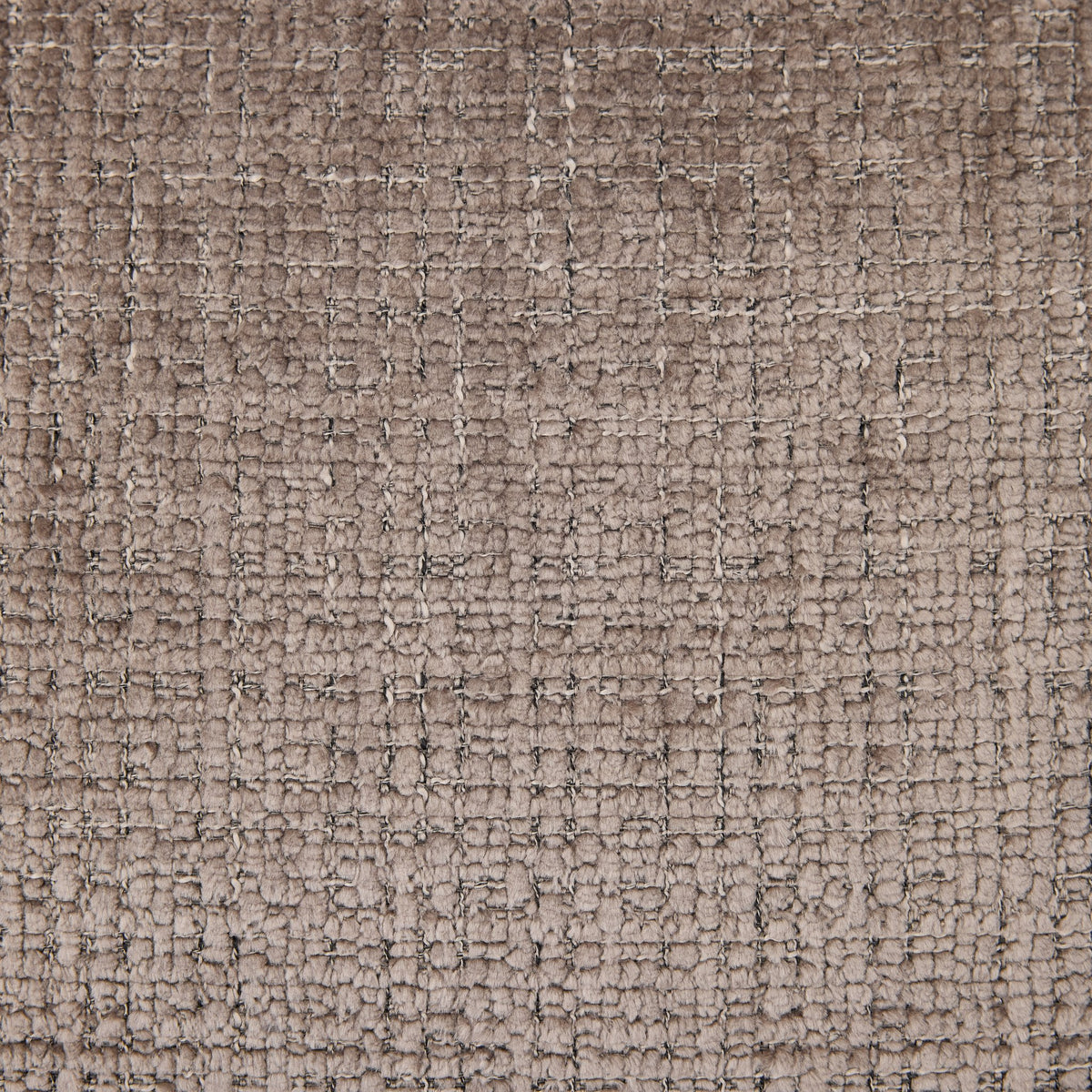 Close-up van de structuurstof Cremona in kleur 24 Taupe