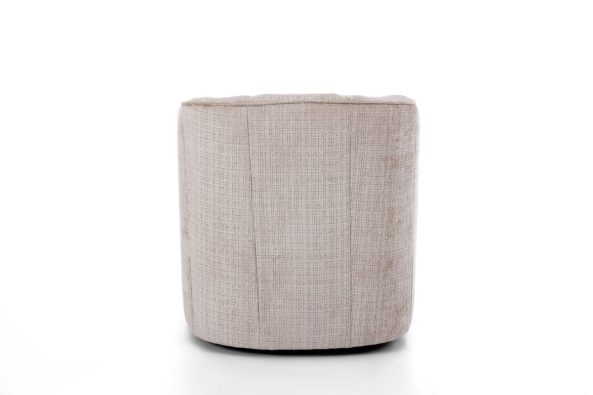 Draaifauteuil Louis Beige (Cremona 14) – achteraanzicht, rondom afgewerkt