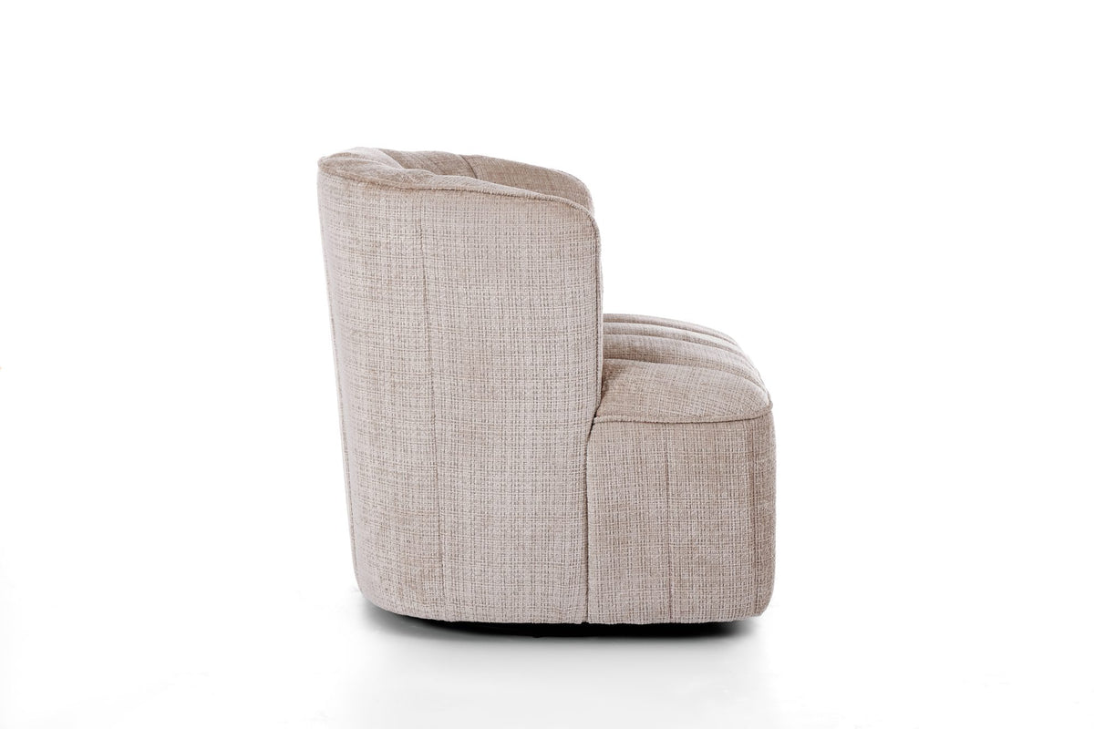 Draaifauteuil Louis Beige (Cremona 14) – zijaanzicht