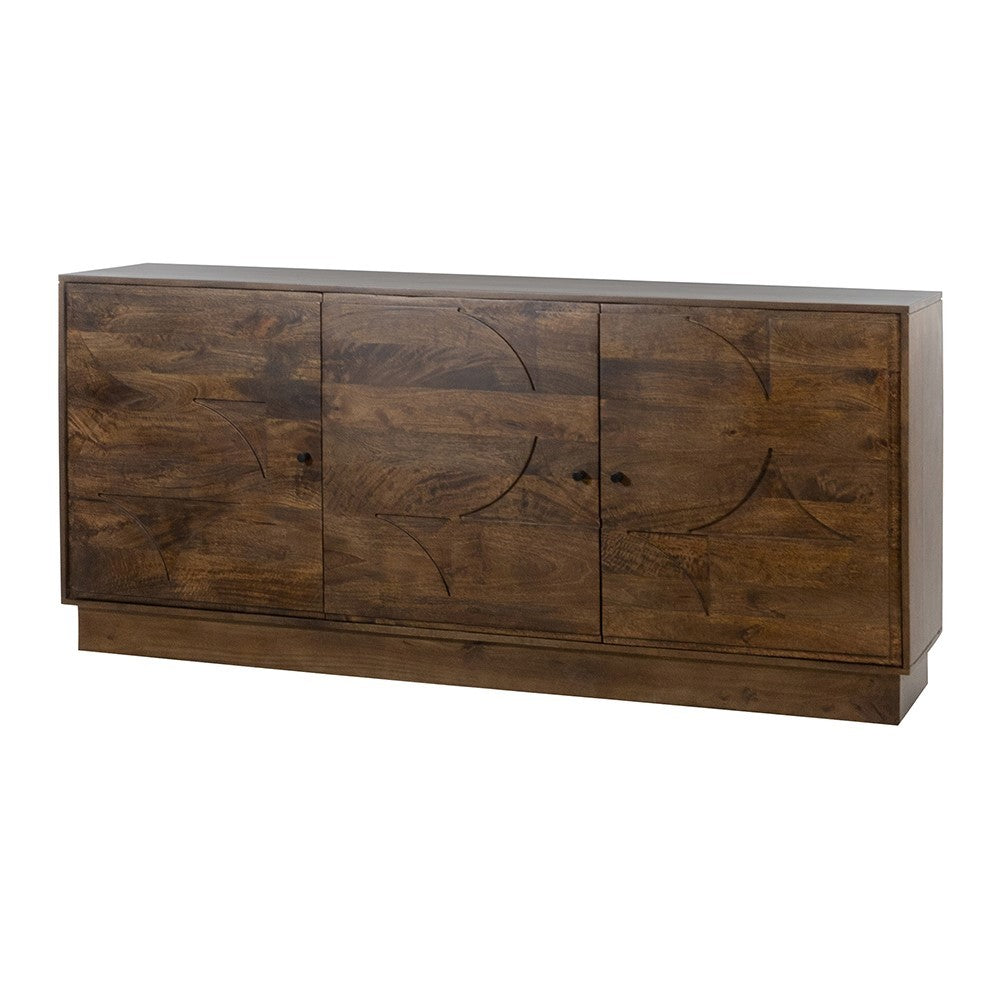 Dressoir 180 met 3 deuren, Mango Brown Walnut