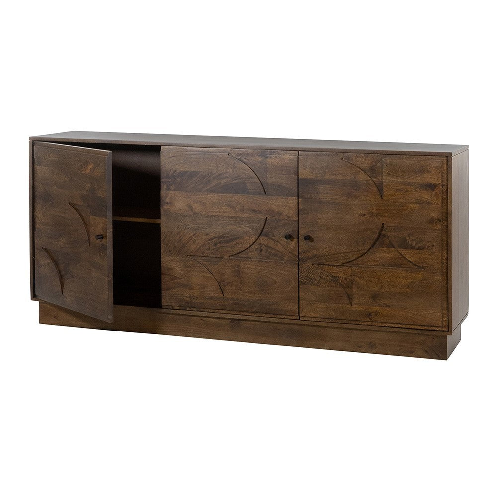 Dressoir 180 met 3 deuren, Mango Brown Walnut – afbeelding 2