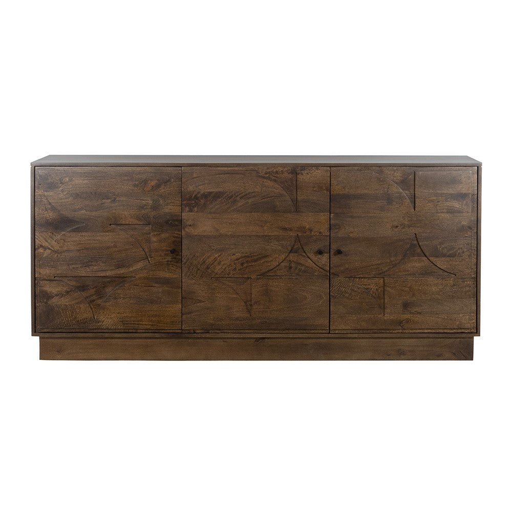 Dressoir 180 met 3 deuren, Mango Brown Walnut – afbeelding 3