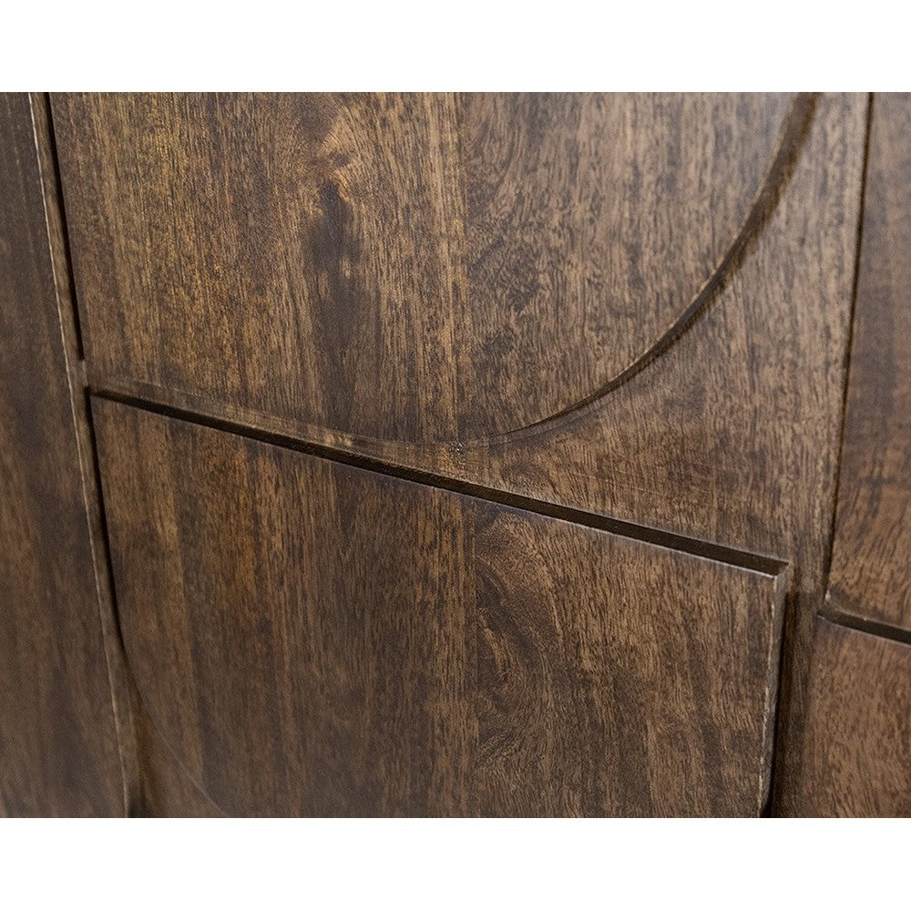 Dressoir 180 met 3 deuren, Mango Brown Walnut – afbeelding 4