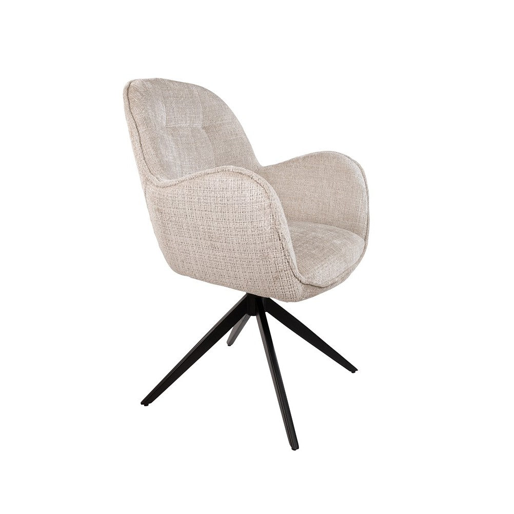 Eetkamerstoel Alicia – draaipoot 360ARS – Cremona – Taupe 04 – afbeelding 4
