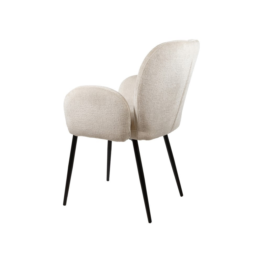 Eetkamerstoel Bobby – met arm – Perfect Harmony – Ivory 02 – afbeelding 2