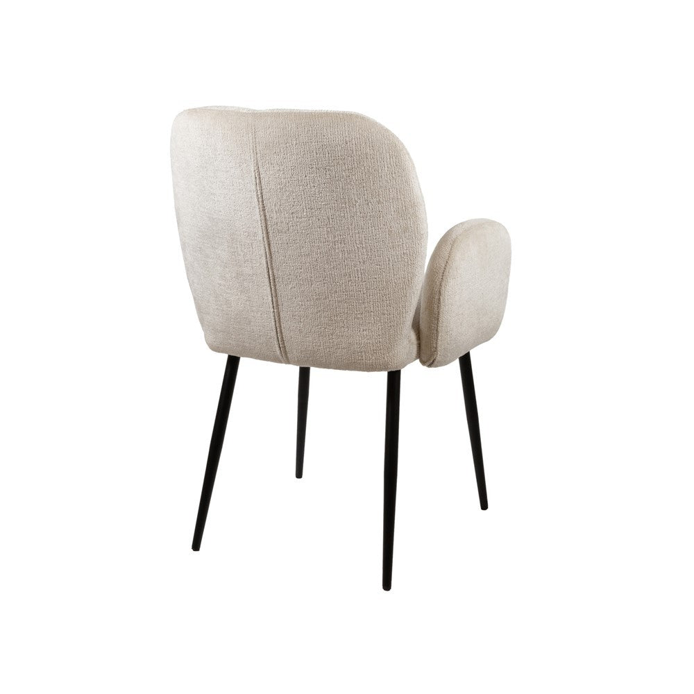 Eetkamerstoel Bobby – met arm – Perfect Harmony – Ivory 02 – afbeelding 3