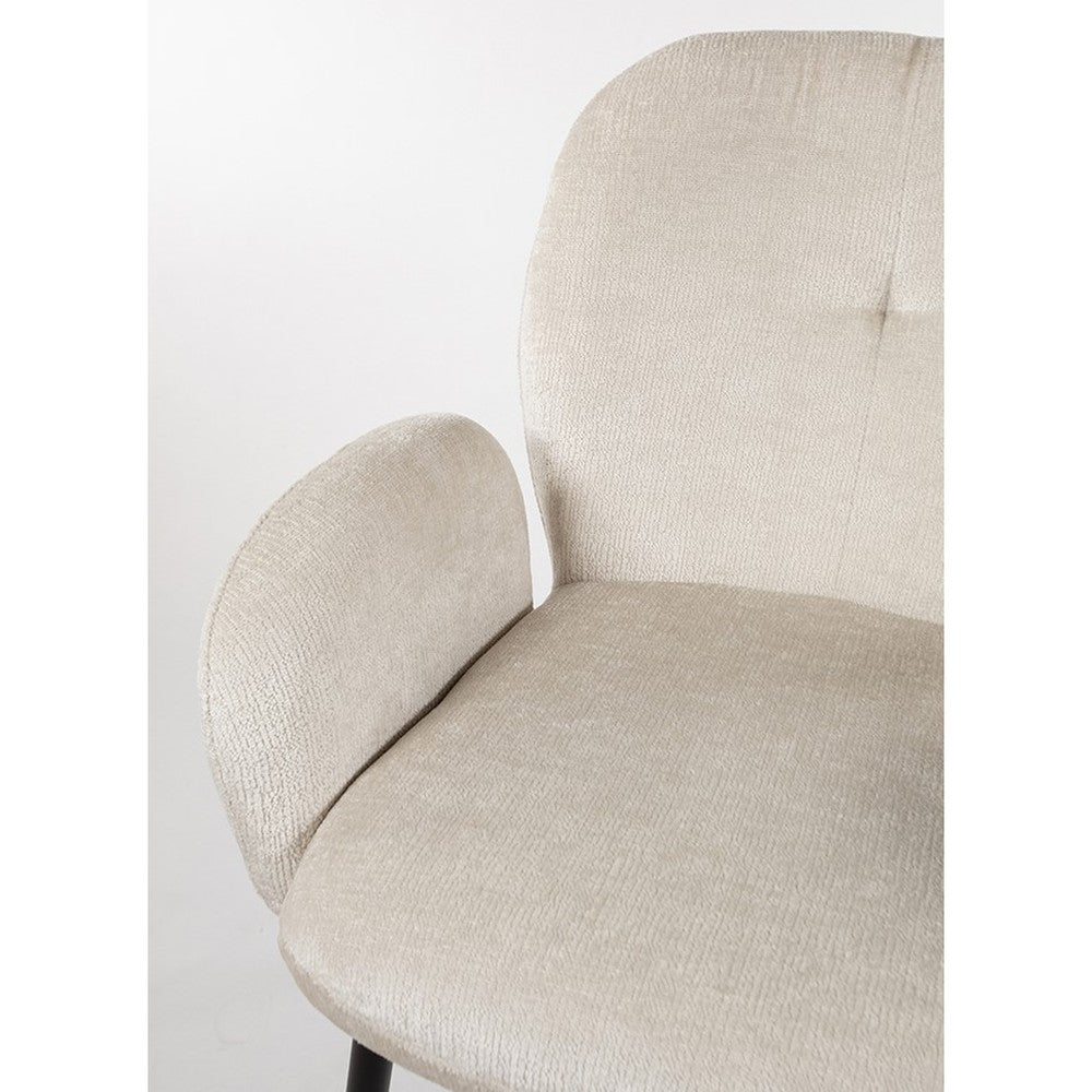 Eetkamerstoel Bobby – met arm – Perfect Harmony – Ivory 02 – afbeelding 6