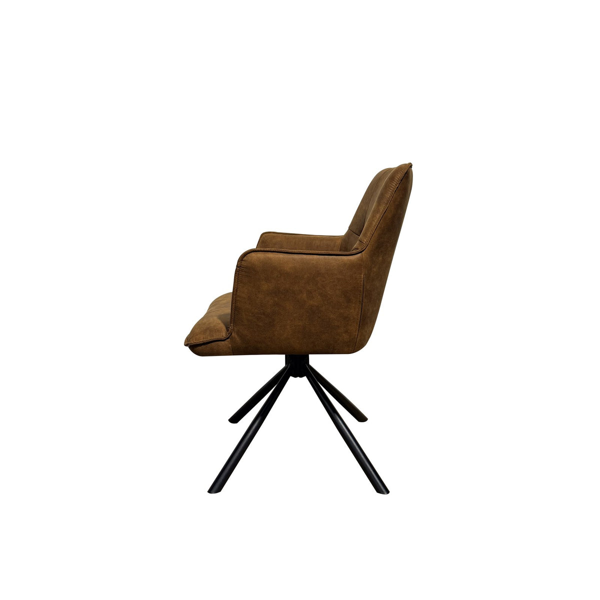 Eetkamerstoel Dublin Cognac - zijaanzicht