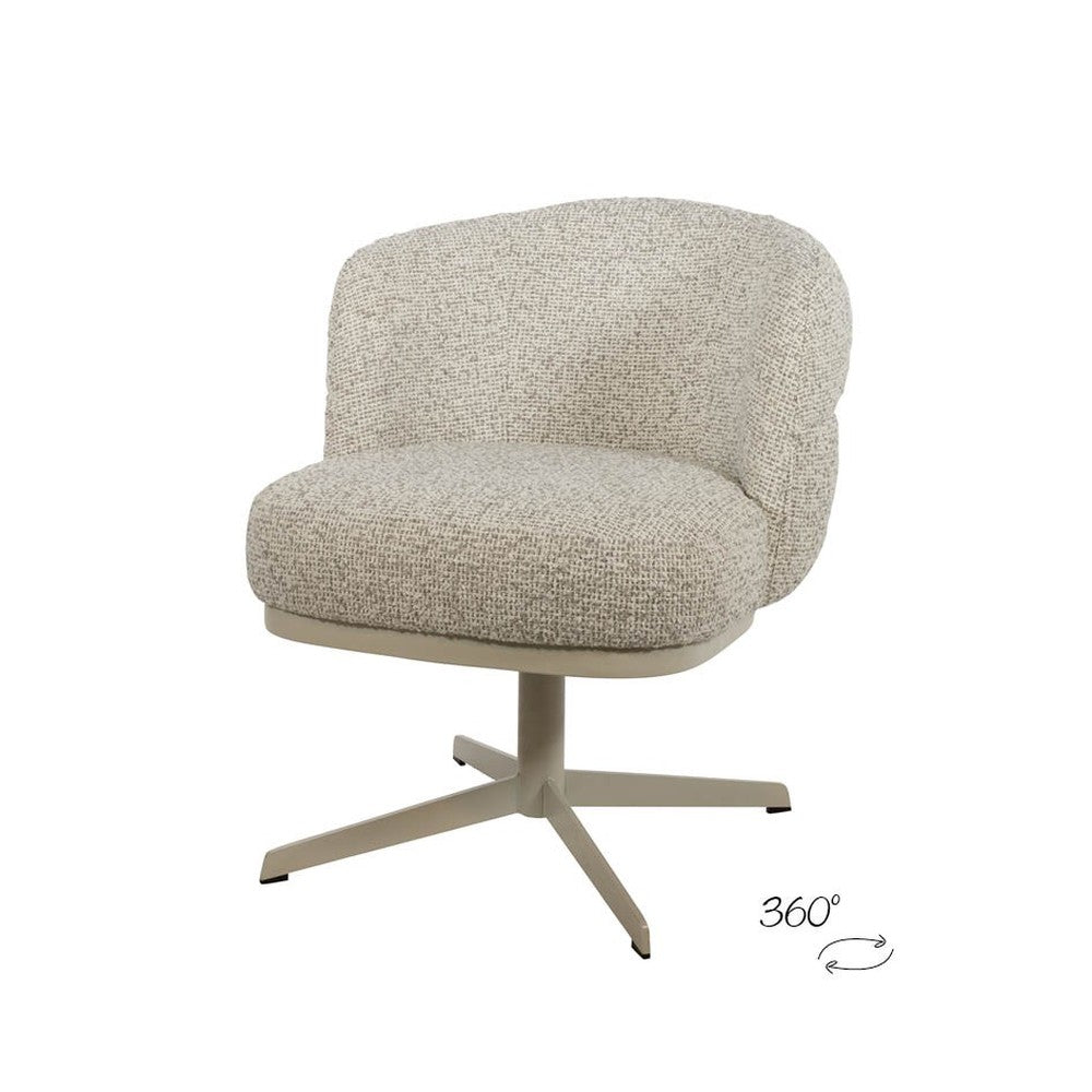Eetkamerstoel JLo – beige draaipoot 360 – Cuzco – Fog 3