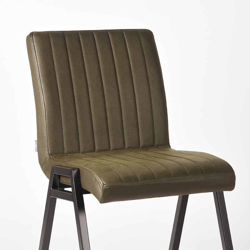 LABEL51 Eetkamerstoel Matz - Army green - Microfiber