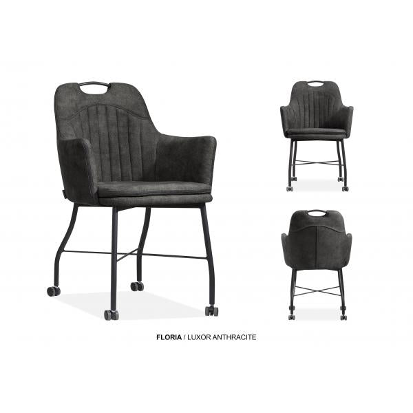 Eetkamerstoel met Armleuning Sage - Luxor Anthracite