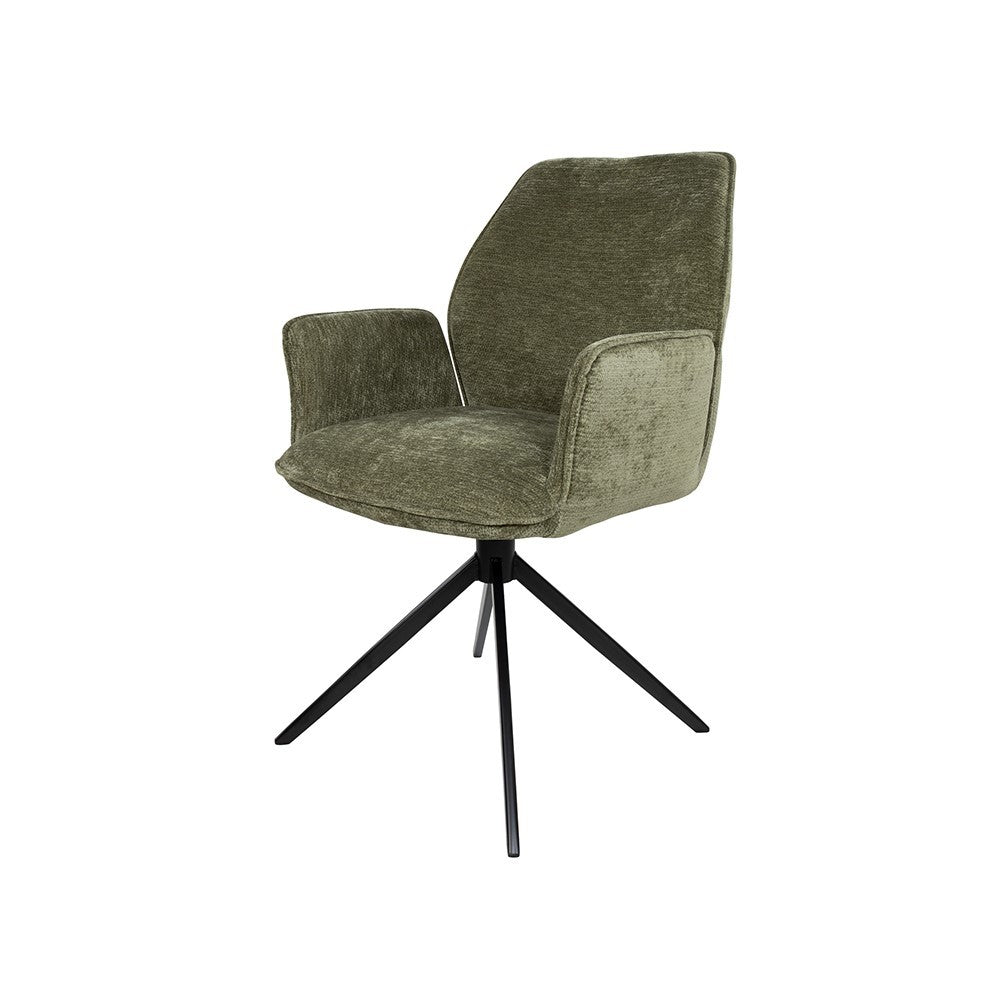 Eetkamerstoel Riva – draaipoot 360ARS – Vibe – Moss 38