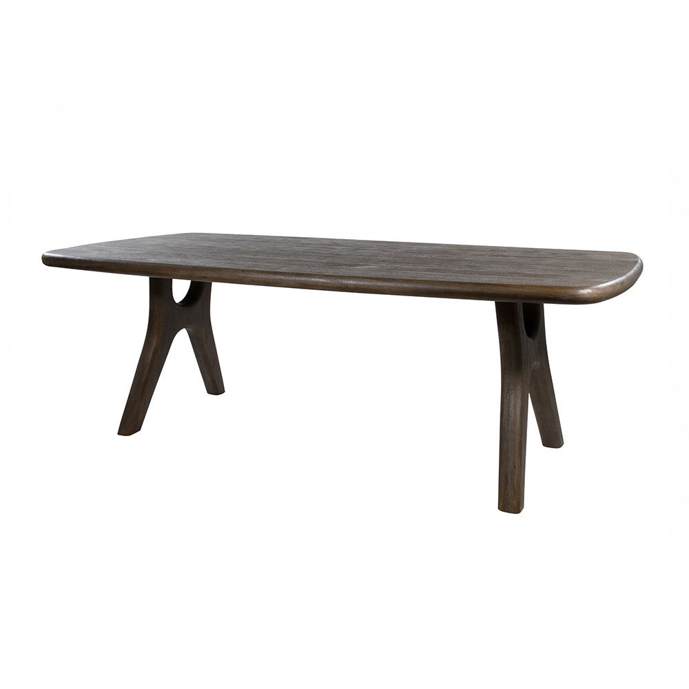 Eetkamertafel 220, langwerpig met ronde hoeken, Mango Espresso Brown