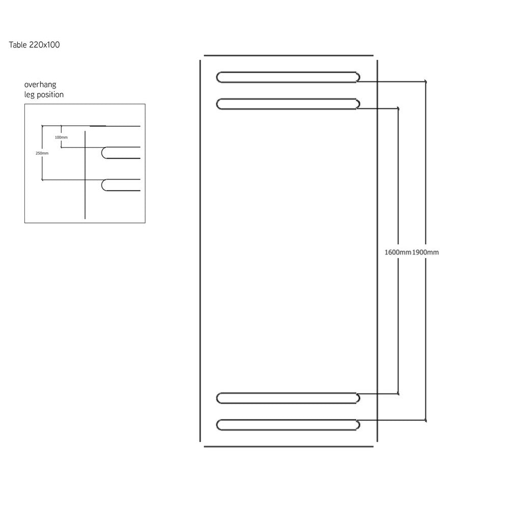 Eetkamertafel 220, Mango Brown Walnut – afbeelding 3