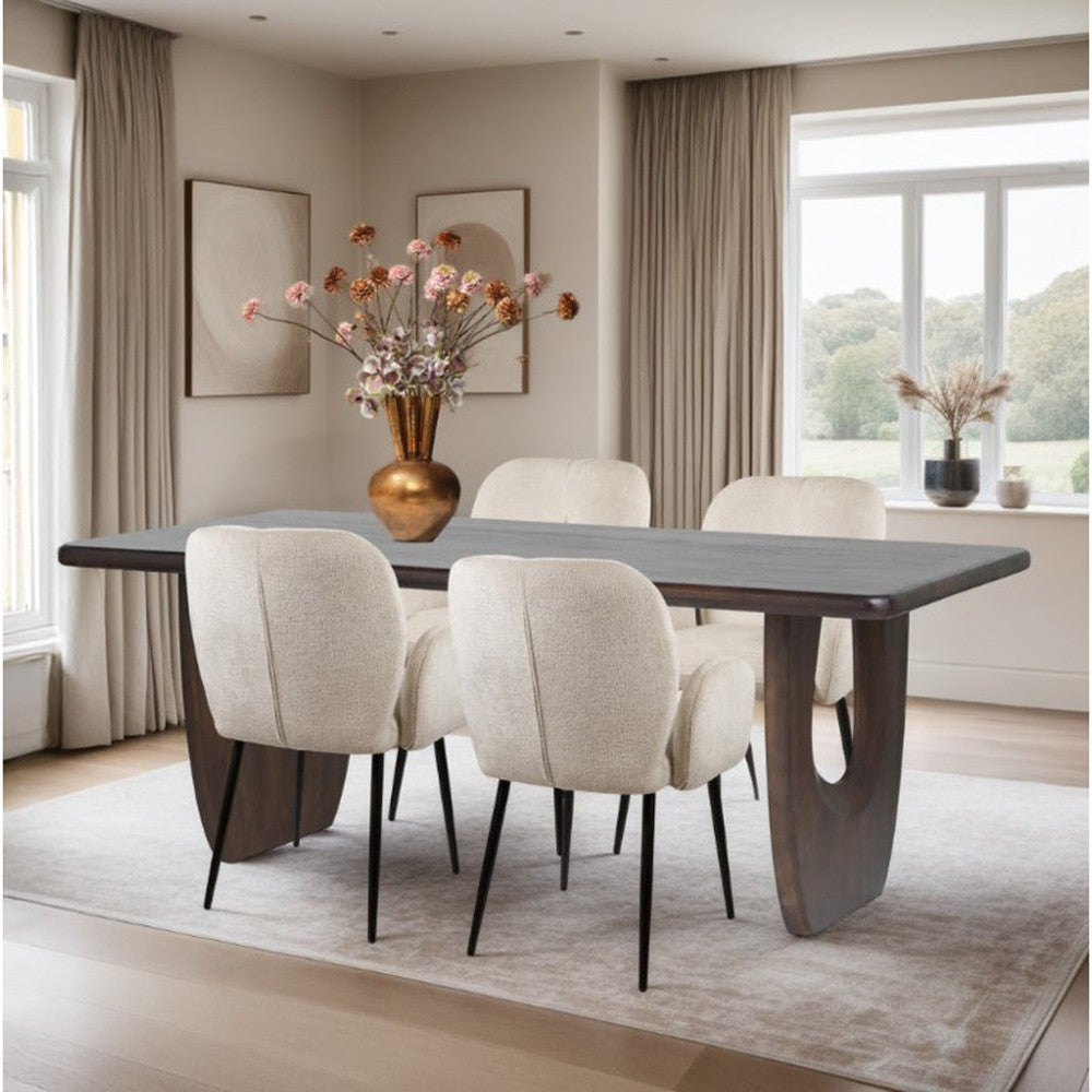 Eetkamertafel 220, Mango Brown Walnut – afbeelding 4
