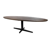 Eetkamertafel 220, ovaal, poot Black, Mango Brown Walnut